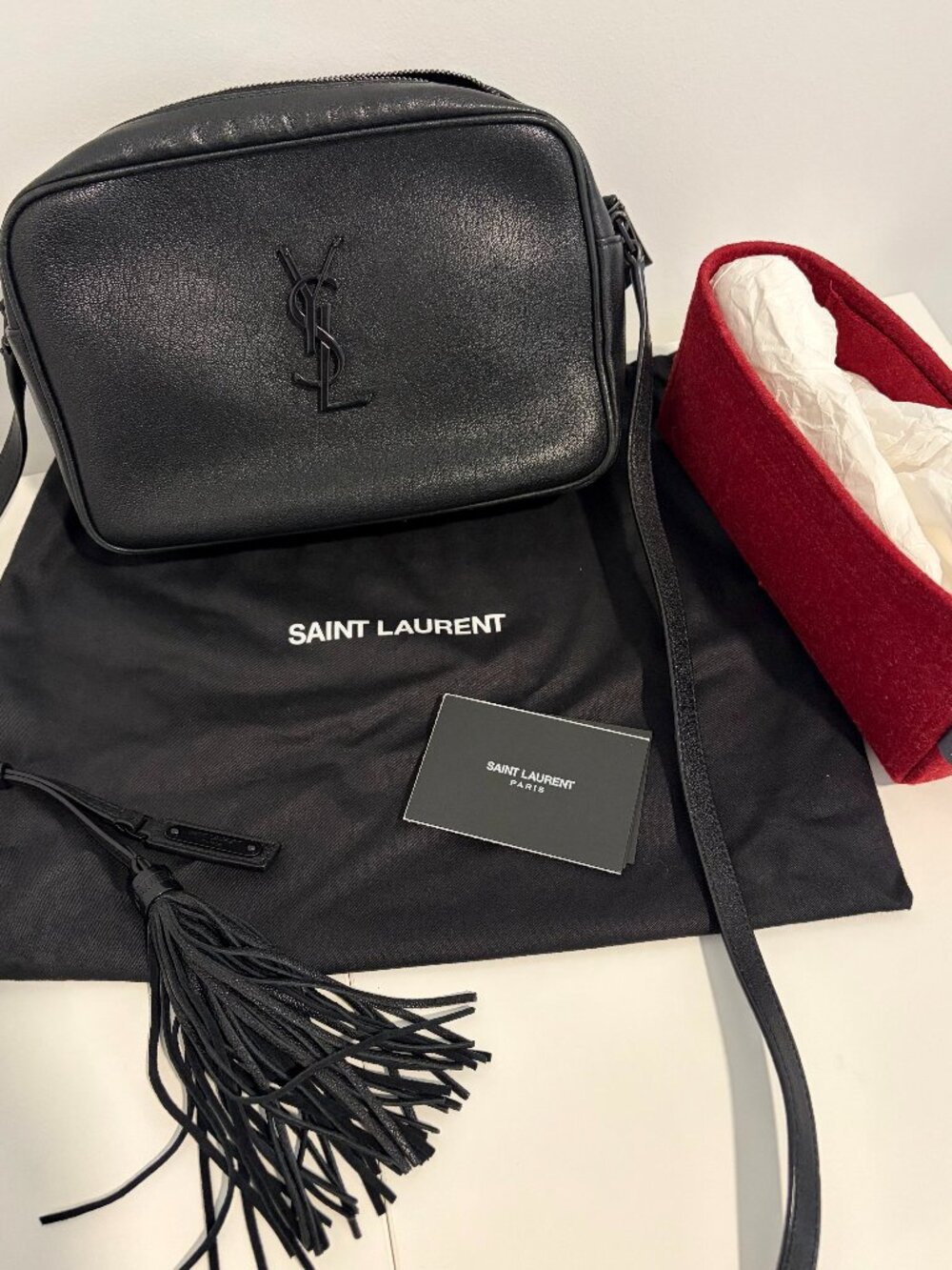 Saint Laurent Lou Camera Bag – Black Smooth Leather
